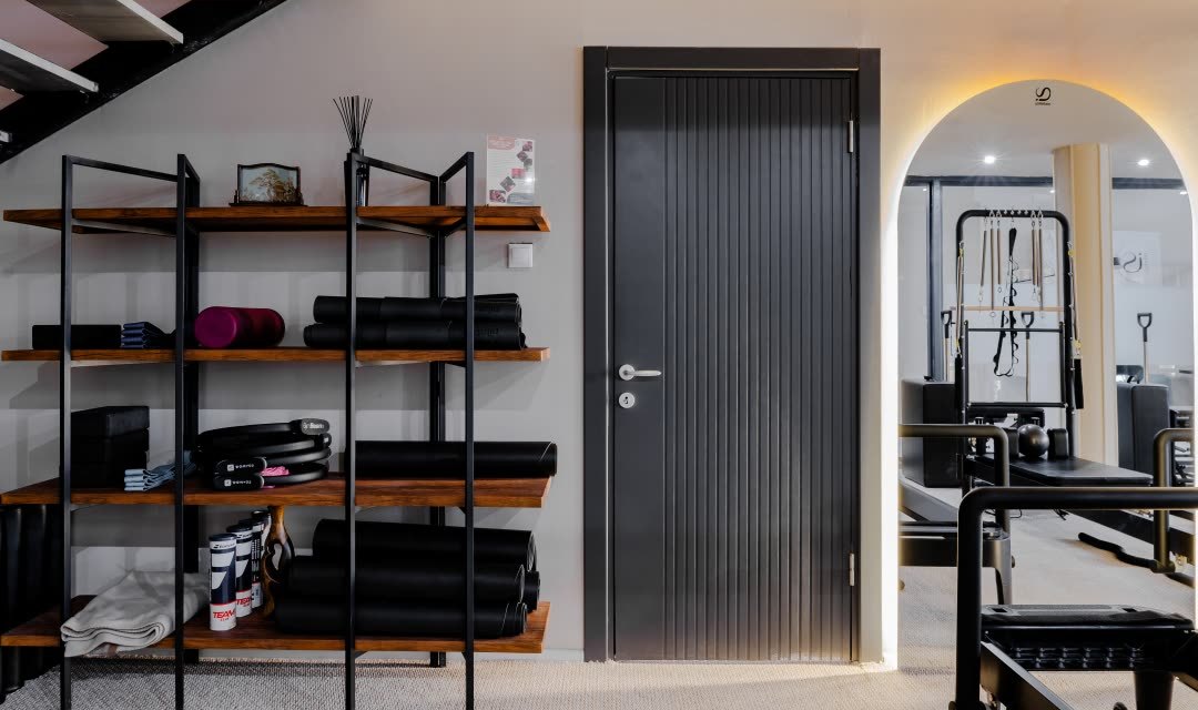Mat Pilates és yoga terem az iSPilates Studio Budapest stúdiójában